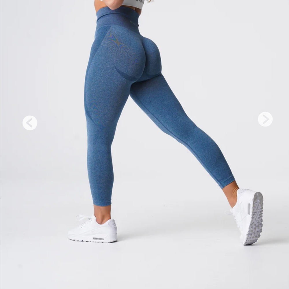 NVGTN Slate Blue Contour Seamless Leggings size medium